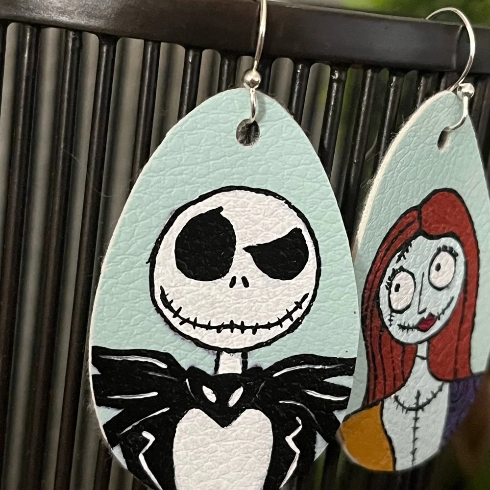 HAND PAINTED Unique Cartoon earrings!! - Picture 2 of 5